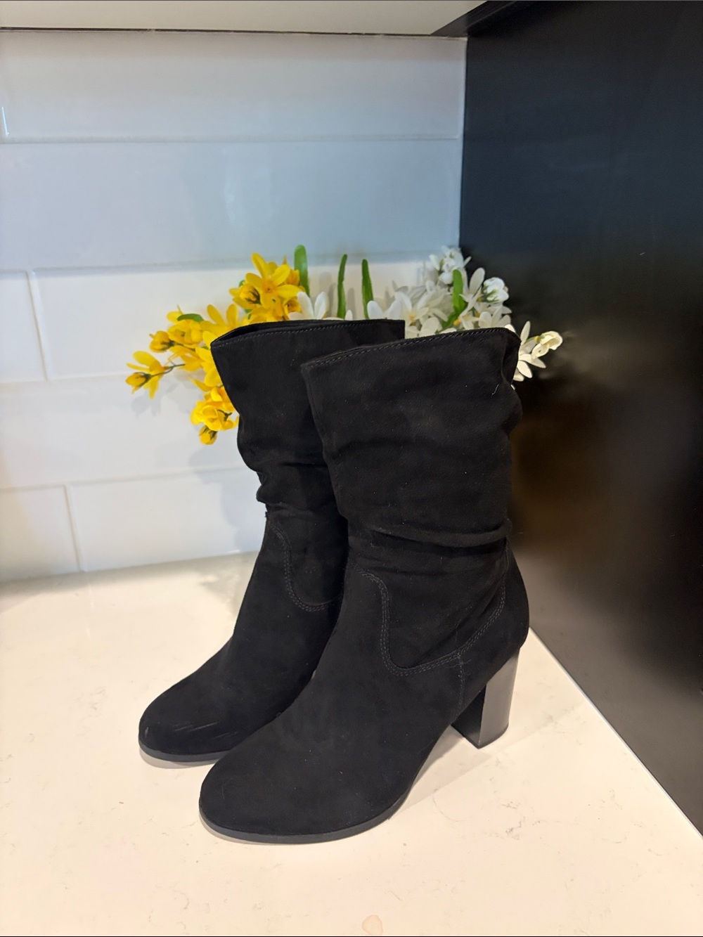 Style & Co. Black Faux‑Suede Boots | GUC | Classic Everyday Style